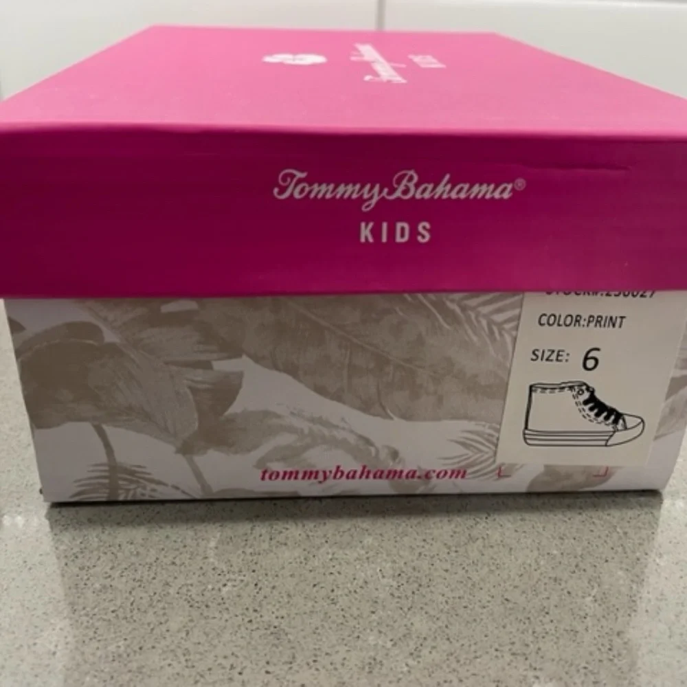NEW-Tommy Bahama Toddler Sz 6 Girls Tie Dye High Top Sneakers Tennis Shoes